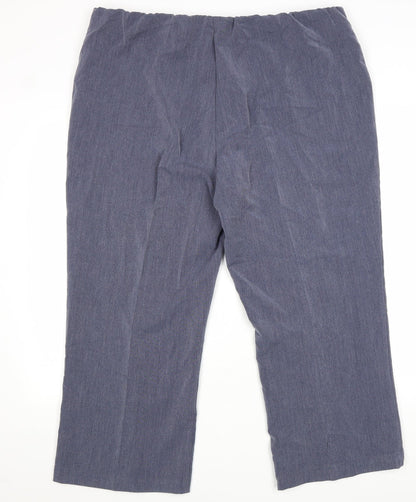 Classics Womens Grey Polyester Trousers Size 22 L22 in Regular