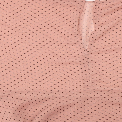 ASOS Womens Pink Polka Dot Polyester Basic Blouse Size 14 Round Neck