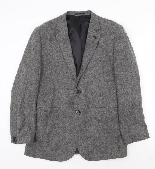 Cedar Wood State Mens Grey Acrylic Jacket Blazer Size M Regular