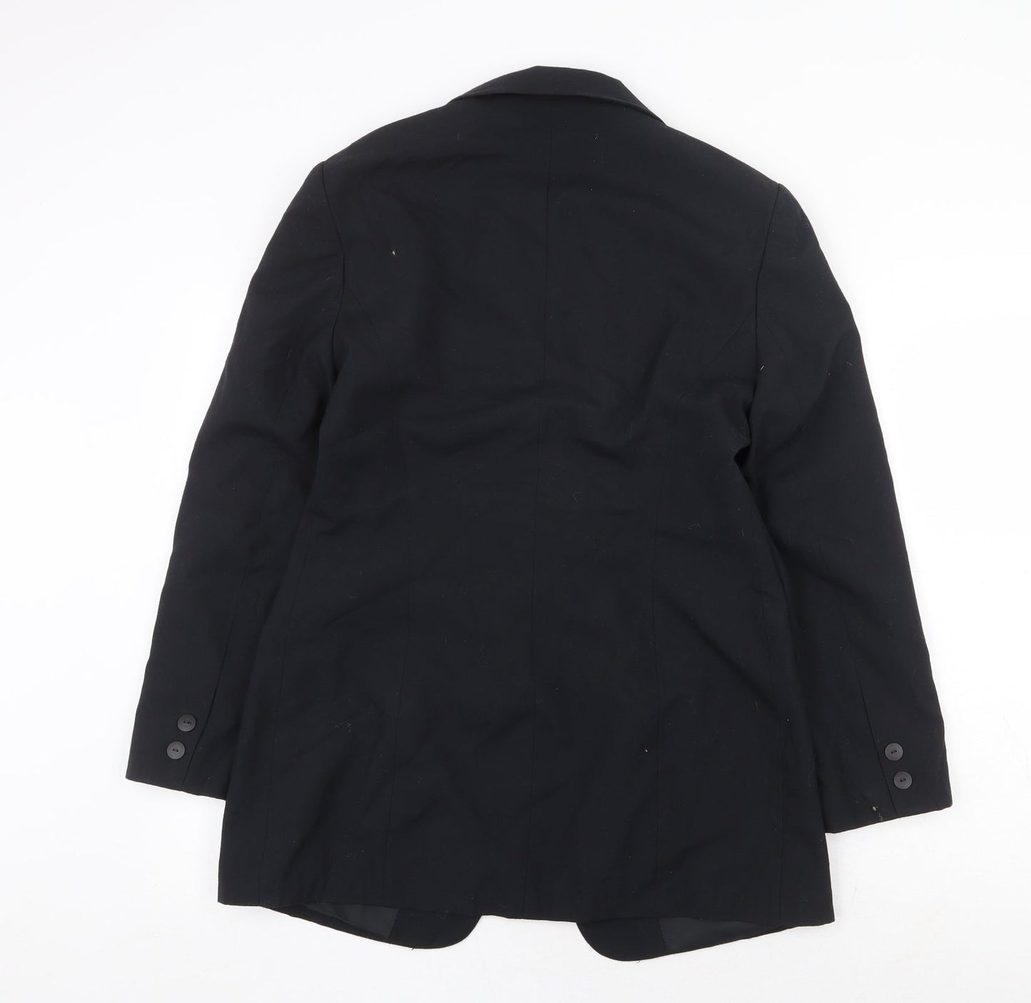 Directions Womens Black Polyester Jacket Blazer Size 14 Button