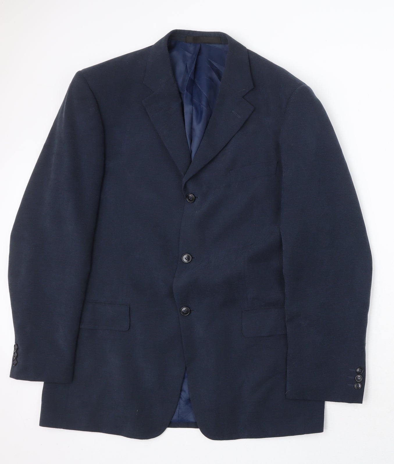 Marks and Spencer Mens Blue Polyester Jacket Suit Jacket Size 40 Regular