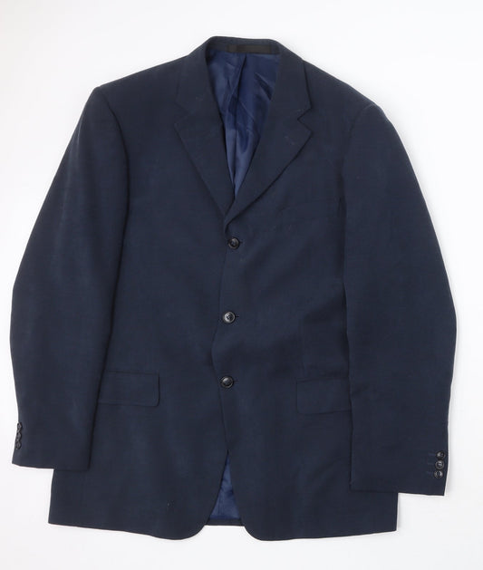 Marks and Spencer Mens Blue Polyester Jacket Suit Jacket Size 40 Regular