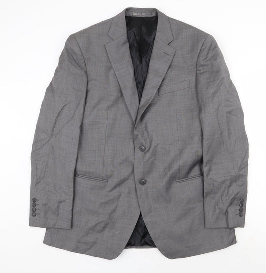 Lancifo Mens Grey Wool Jacket Suit Jacket Size 44 Regular