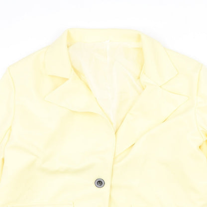 Preworn Womens Yellow Jacket Blazer Size M Button