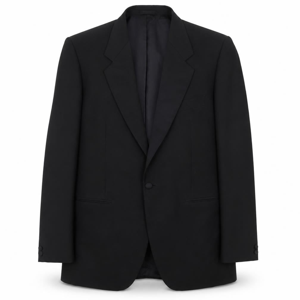 Classic Mens Black Polyester Jacket Suit Jacket Size 40 Regular