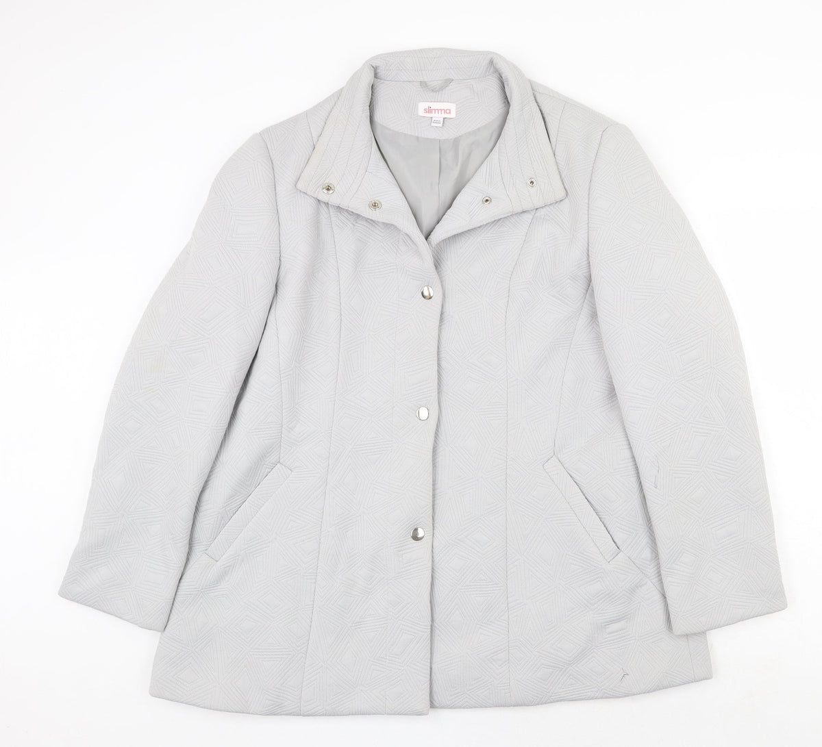 Slimma Womens Grey Jacket Size 20 Button