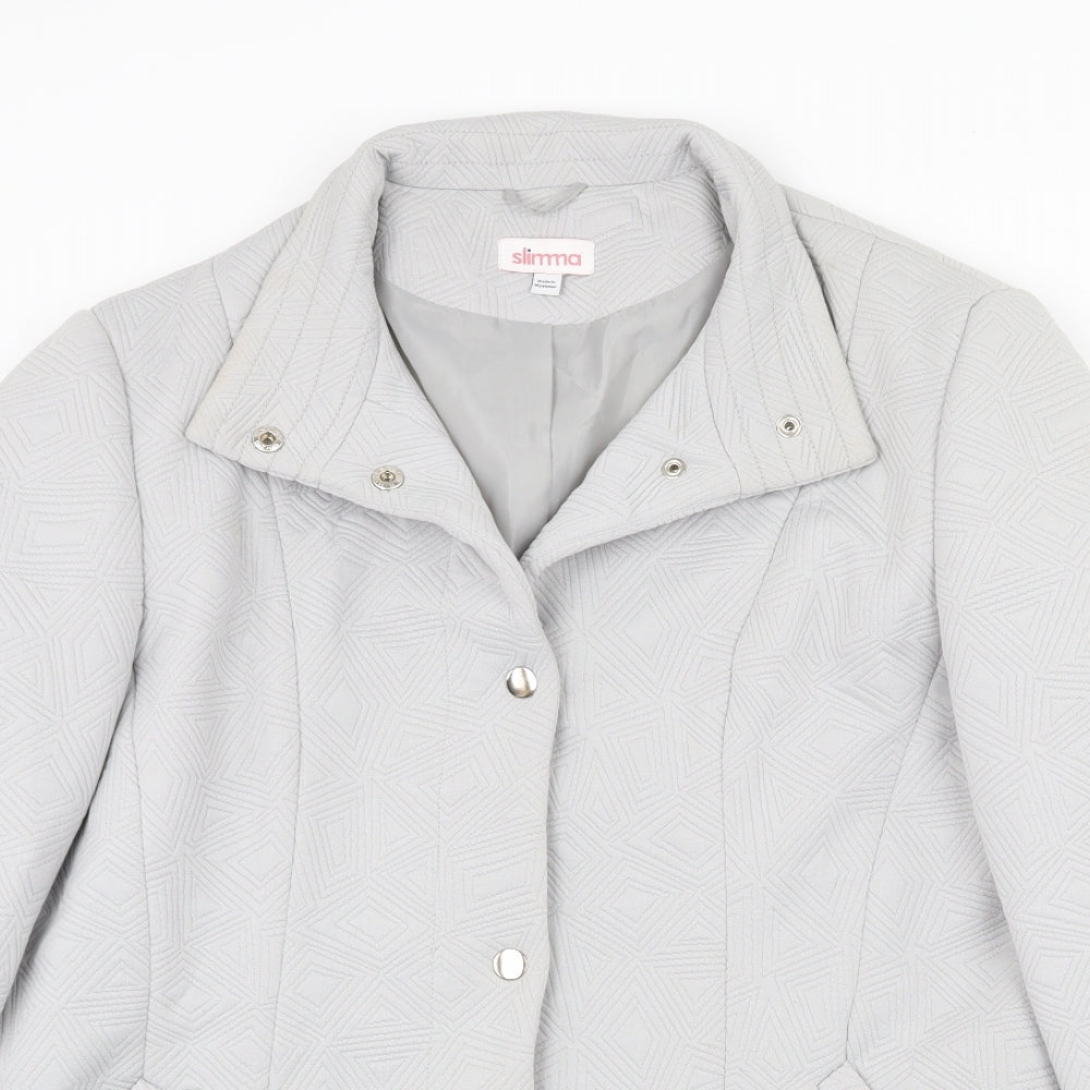 Slimma Womens Grey Jacket Size 20 Button