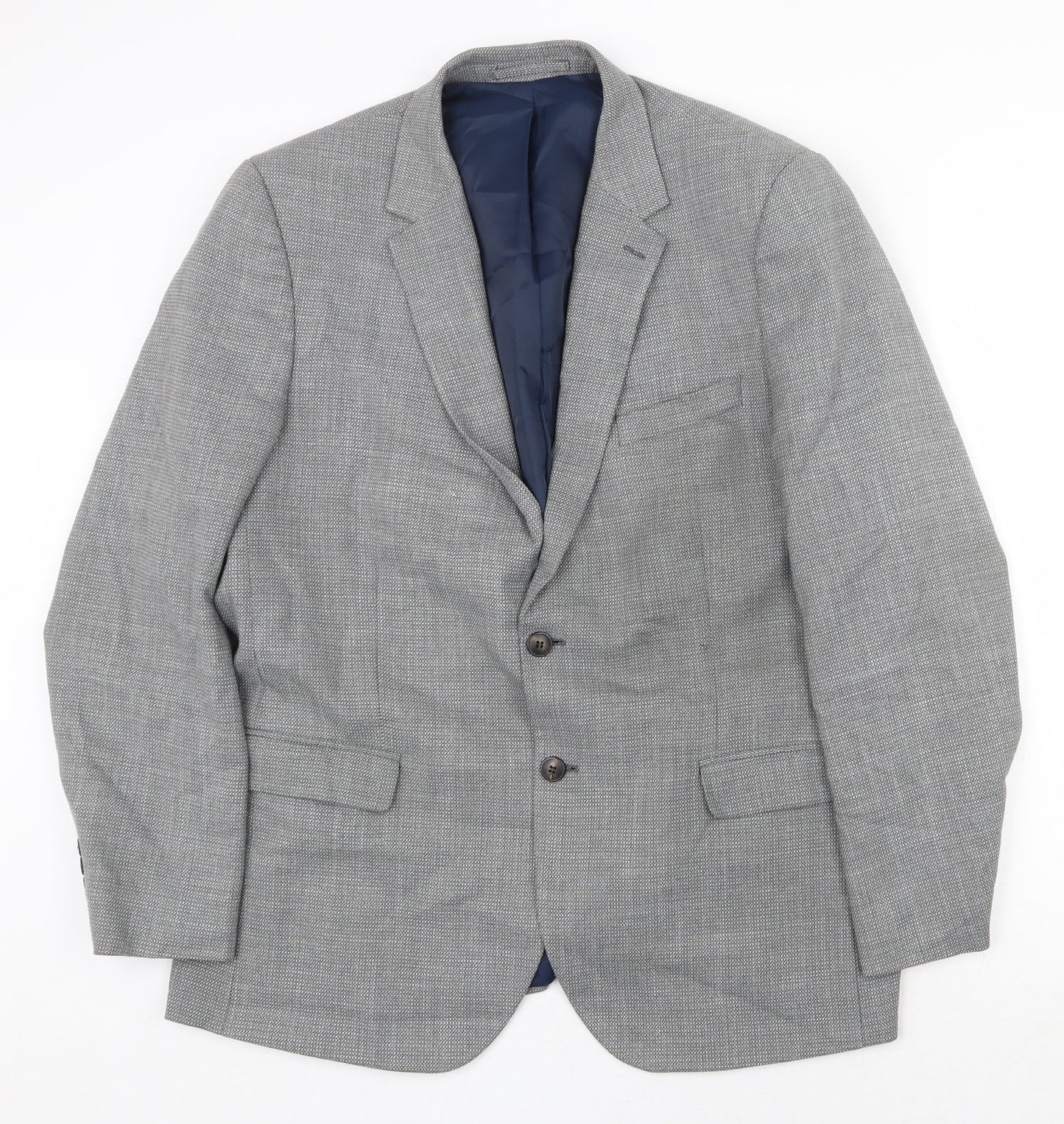 Marks and Spencer Mens Grey Polyester Jacket Suit Jacket Size 44 Regular