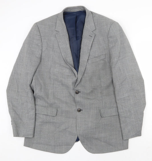 Marks and Spencer Mens Grey Polyester Jacket Suit Jacket Size 44 Regular