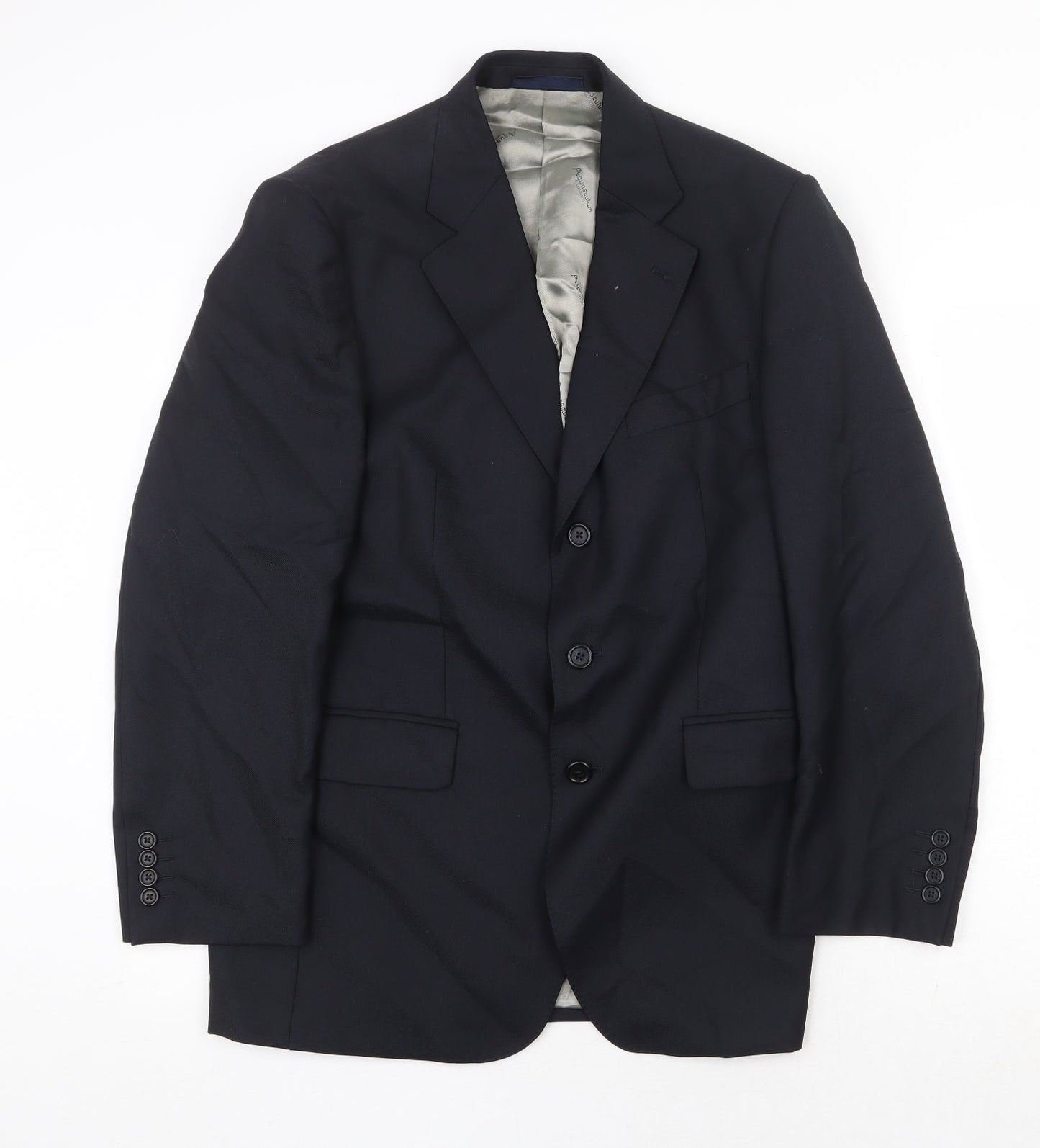 Preworn Mens Blue Wool Jacket Suit Jacket Size 38 Regular