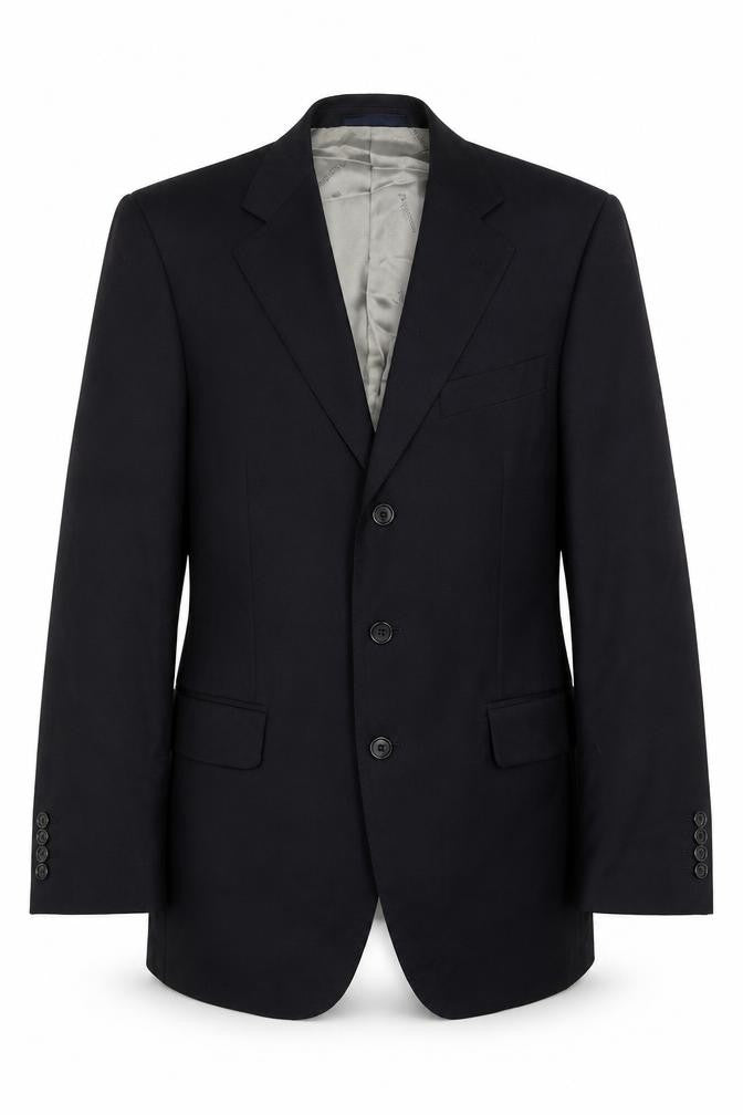 Preworn Mens Blue Wool Jacket Suit Jacket Size 38 Regular