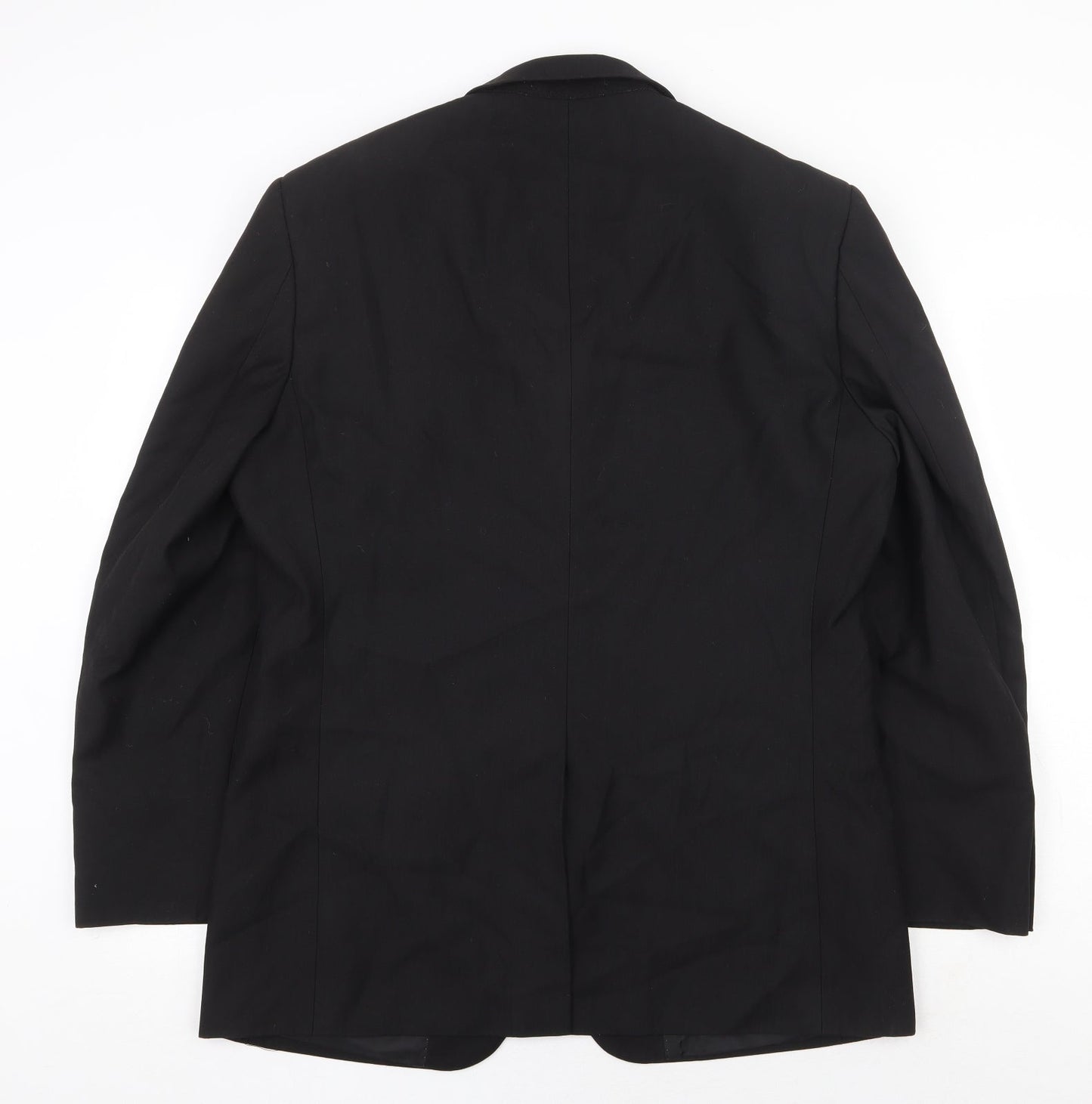 Greenwoods Mens Black Polyester Jacket Suit Jacket Size 40 Regular