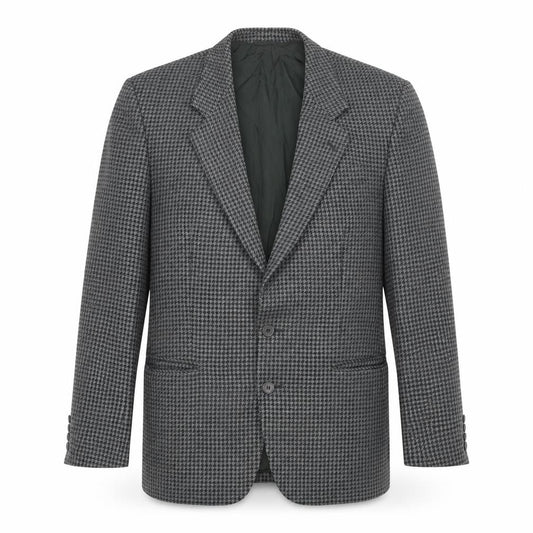 Hugo James Mens Grey Geometric Wool Jacket Blazer Size 40 Regular