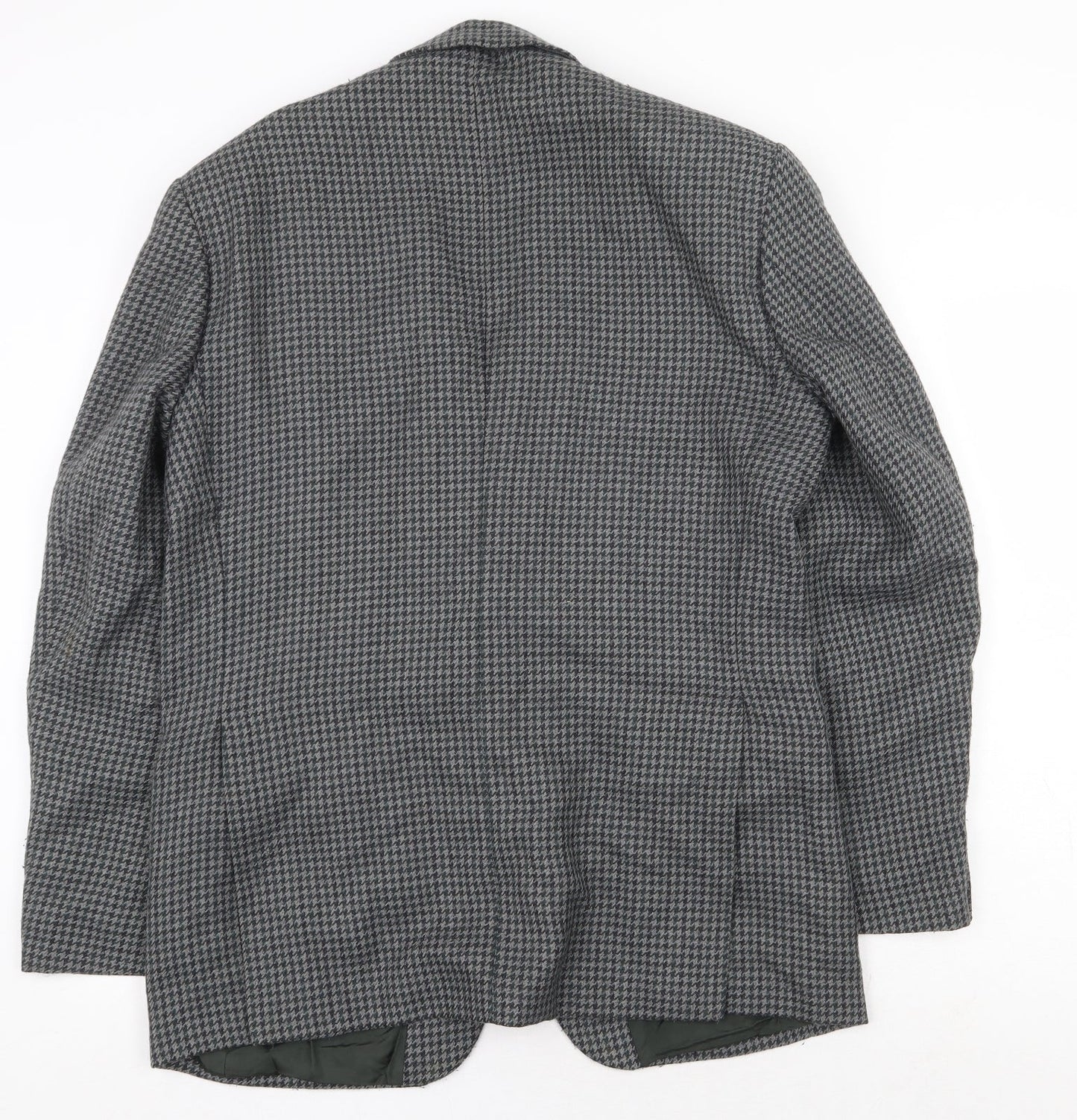 Hugo James Mens Grey Geometric Wool Jacket Blazer Size 40 Regular