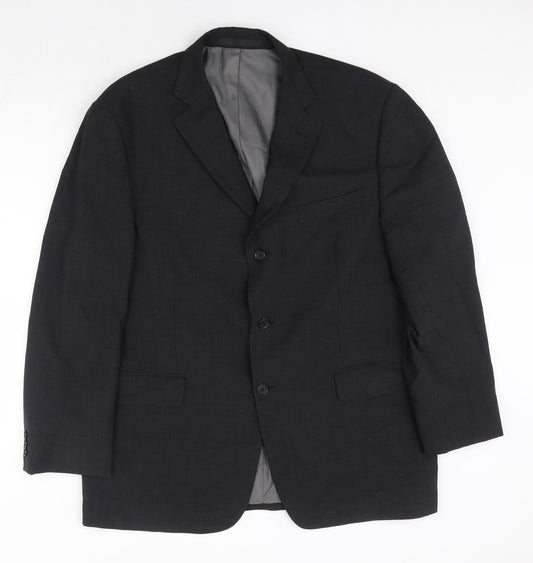 Marks and Spencer Mens Grey Polyester Jacket Suit Jacket Size 44 Regular