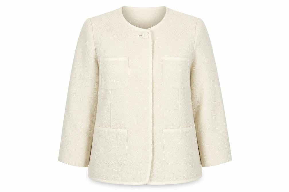 Paul Costelloe Womens White Cotton Jacket Blazer Size M