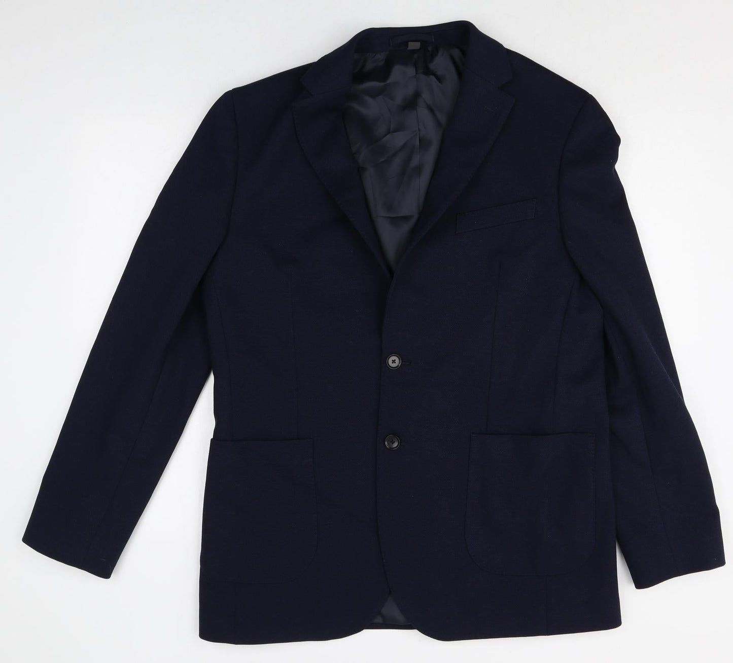 Marks and Spencer Mens Blue Polyamide Jacket Suit Jacket Size 42 Regular