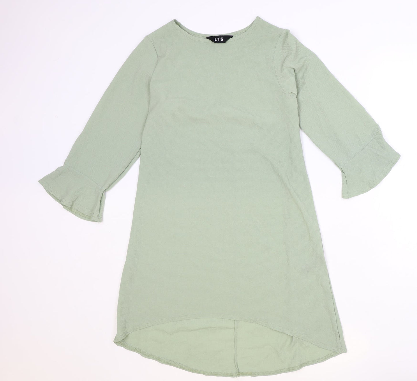 LTS Womens Green Polyester Shift Size 10 Round Neck Pullover