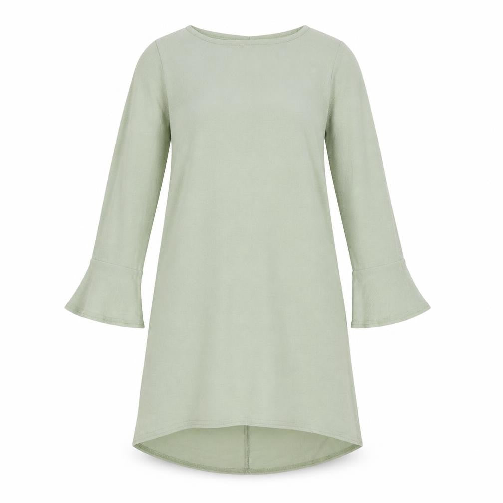 LTS Womens Green Polyester Shift Size 10 Round Neck Pullover