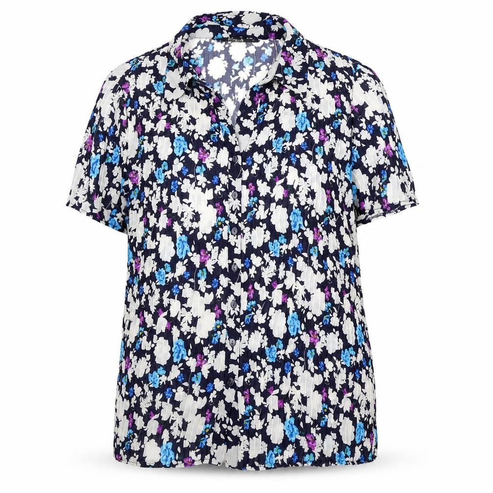 Bonmarché Womens Multicoloured Floral Polyester Basic Button-Up Size 20 Collared