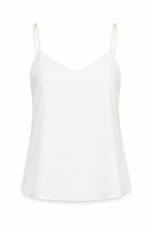 ASOS Womens Ivory Polyester Basic Tank Size 8 V-Neck