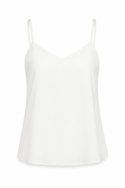 ASOS Womens Ivory Polyester Basic Tank Size 8 V-Neck