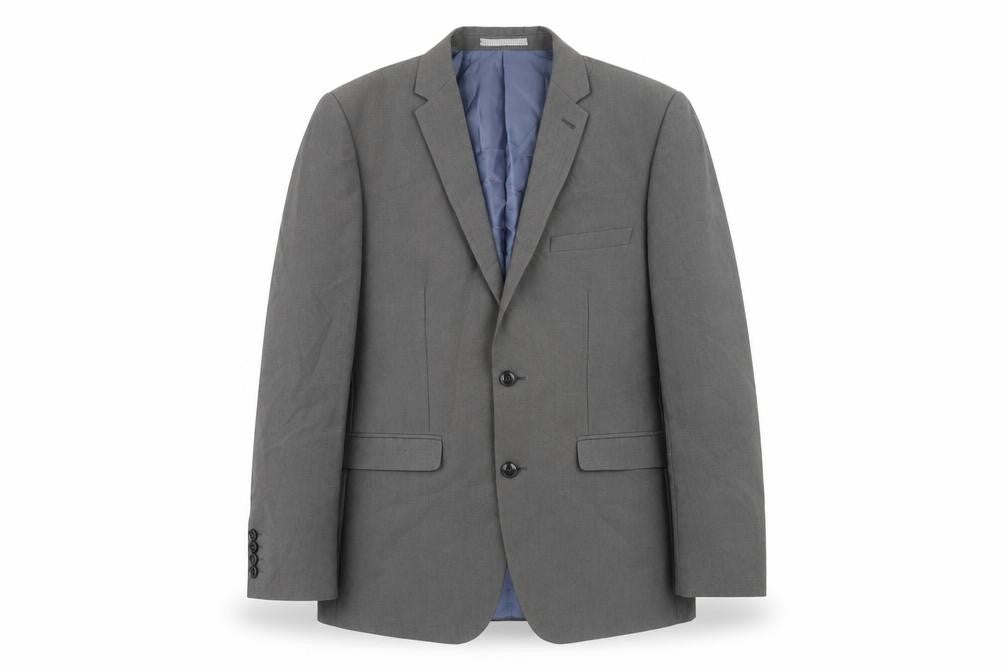 Burton Mens Grey Polyester Jacket Suit Jacket Size 40 Regular