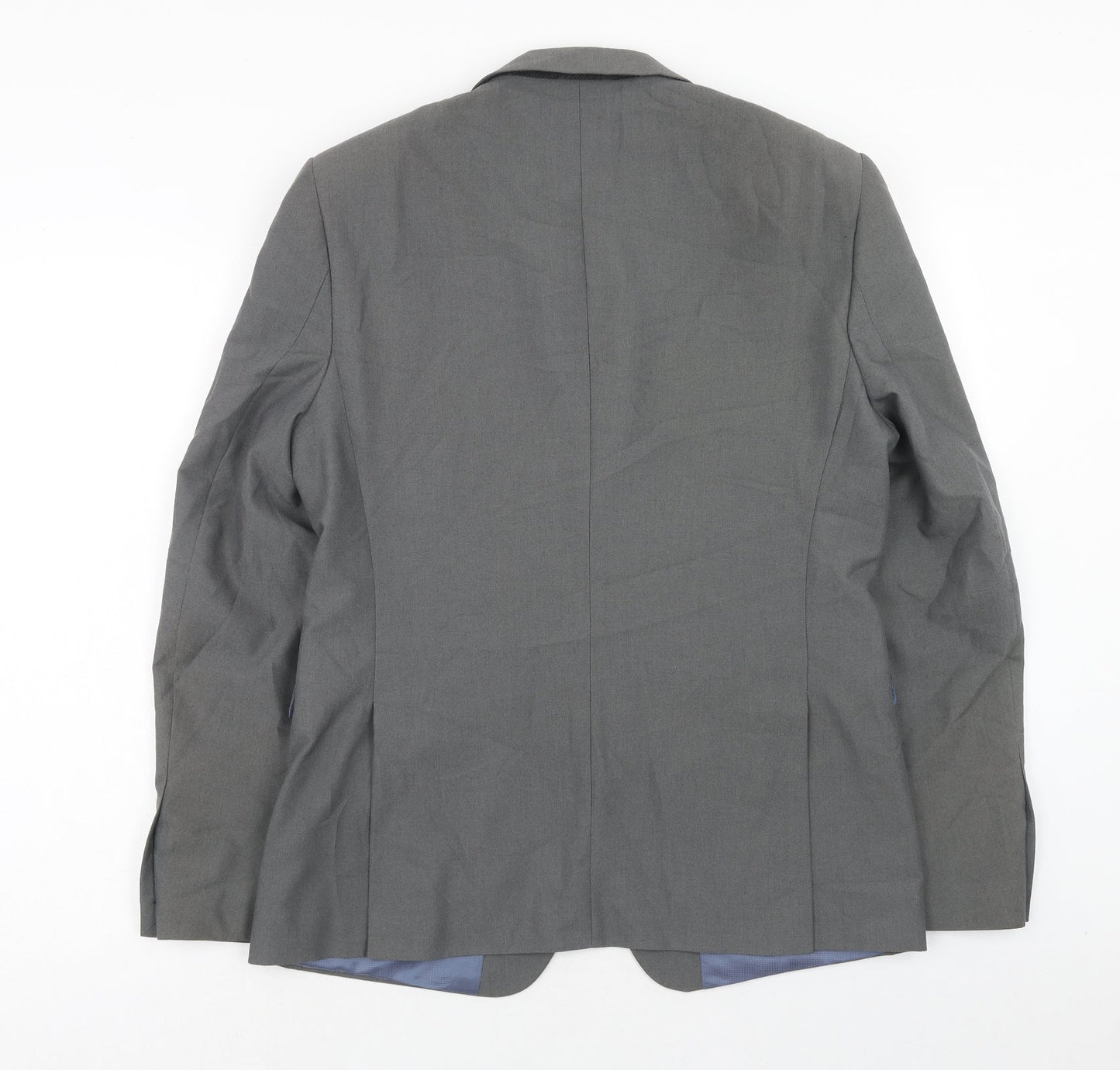 Burton Mens Grey Polyester Jacket Suit Jacket Size 40 Regular
