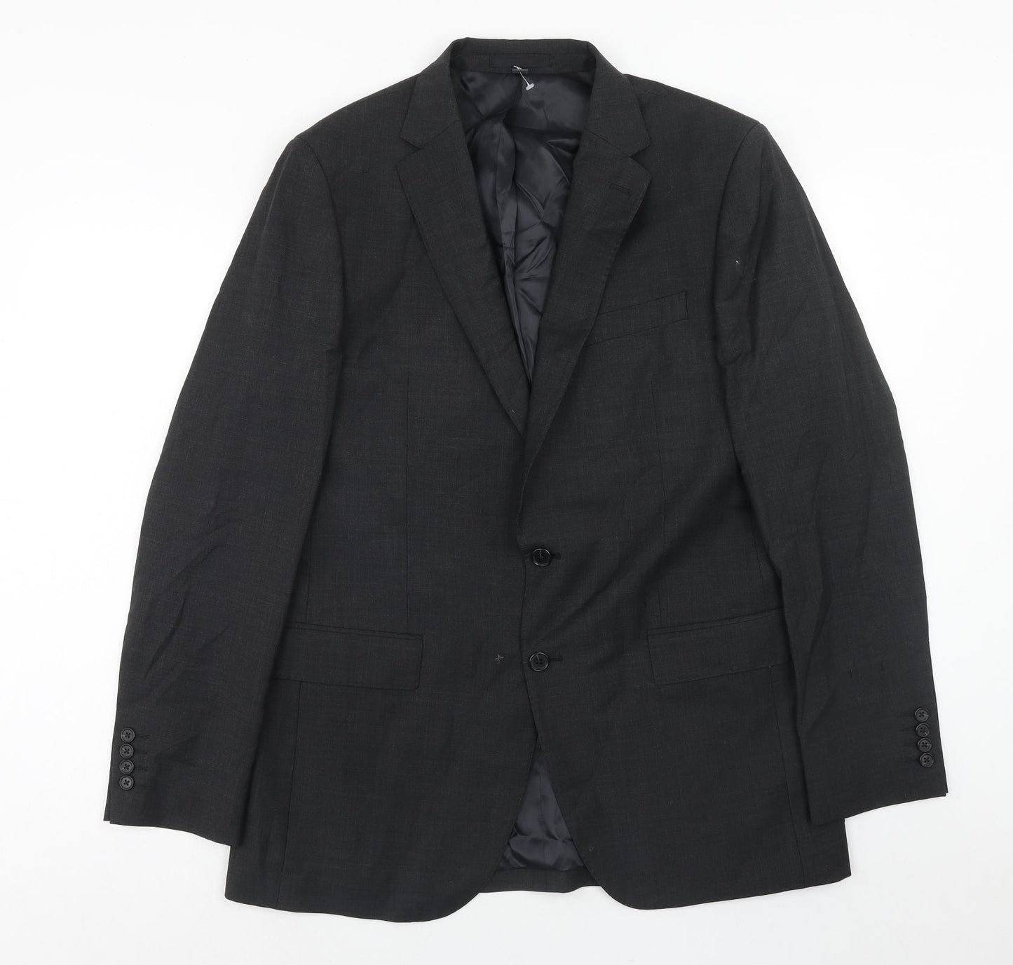 Marks and Spencer Mens Grey Polyacrylate Fibre Jacket Suit Jacket Size 42 Regular