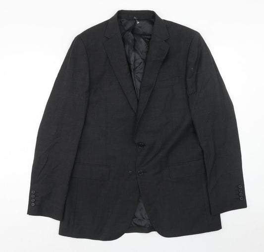 Marks and Spencer Mens Grey Polyacrylate Fibre Jacket Suit Jacket Size 42 Regular