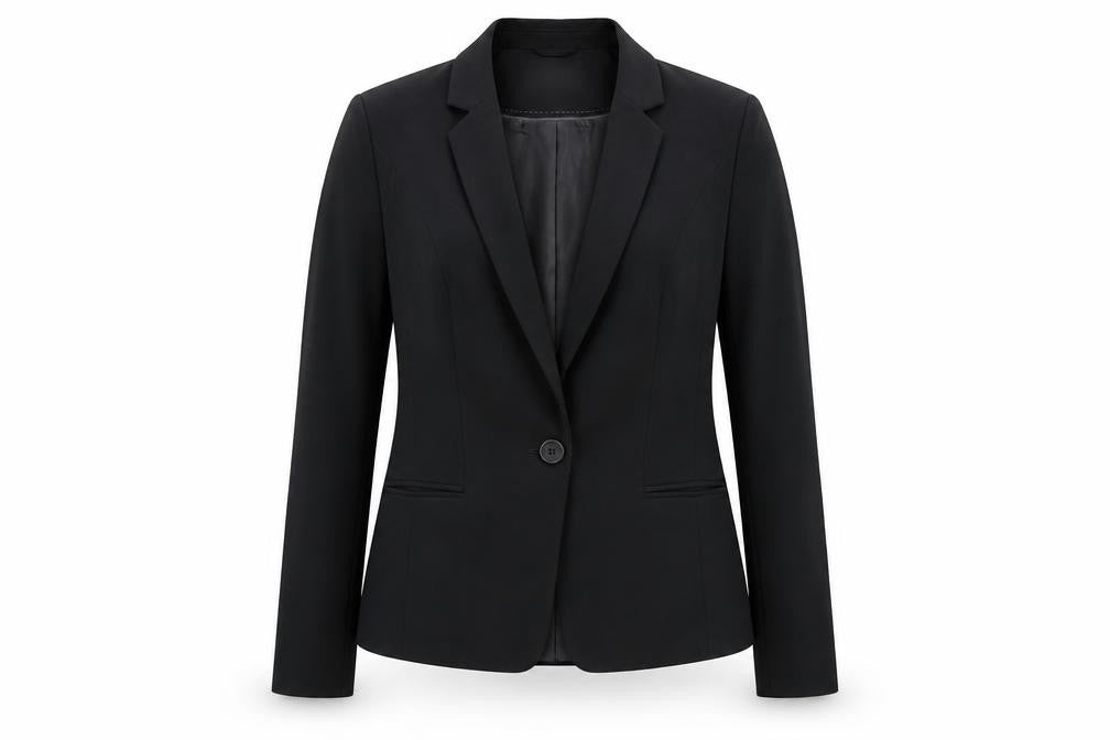 BHS Womens Black Polyester Jacket Suit Jacket Size 12