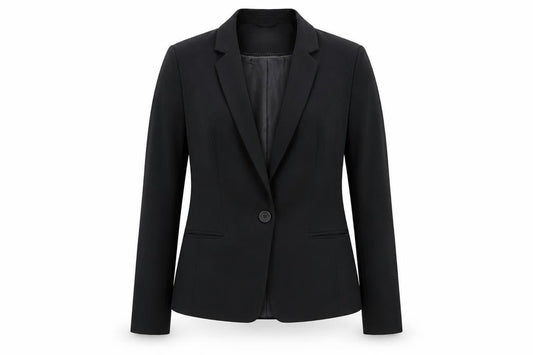 BHS Womens Black Polyester Jacket Suit Jacket Size 12