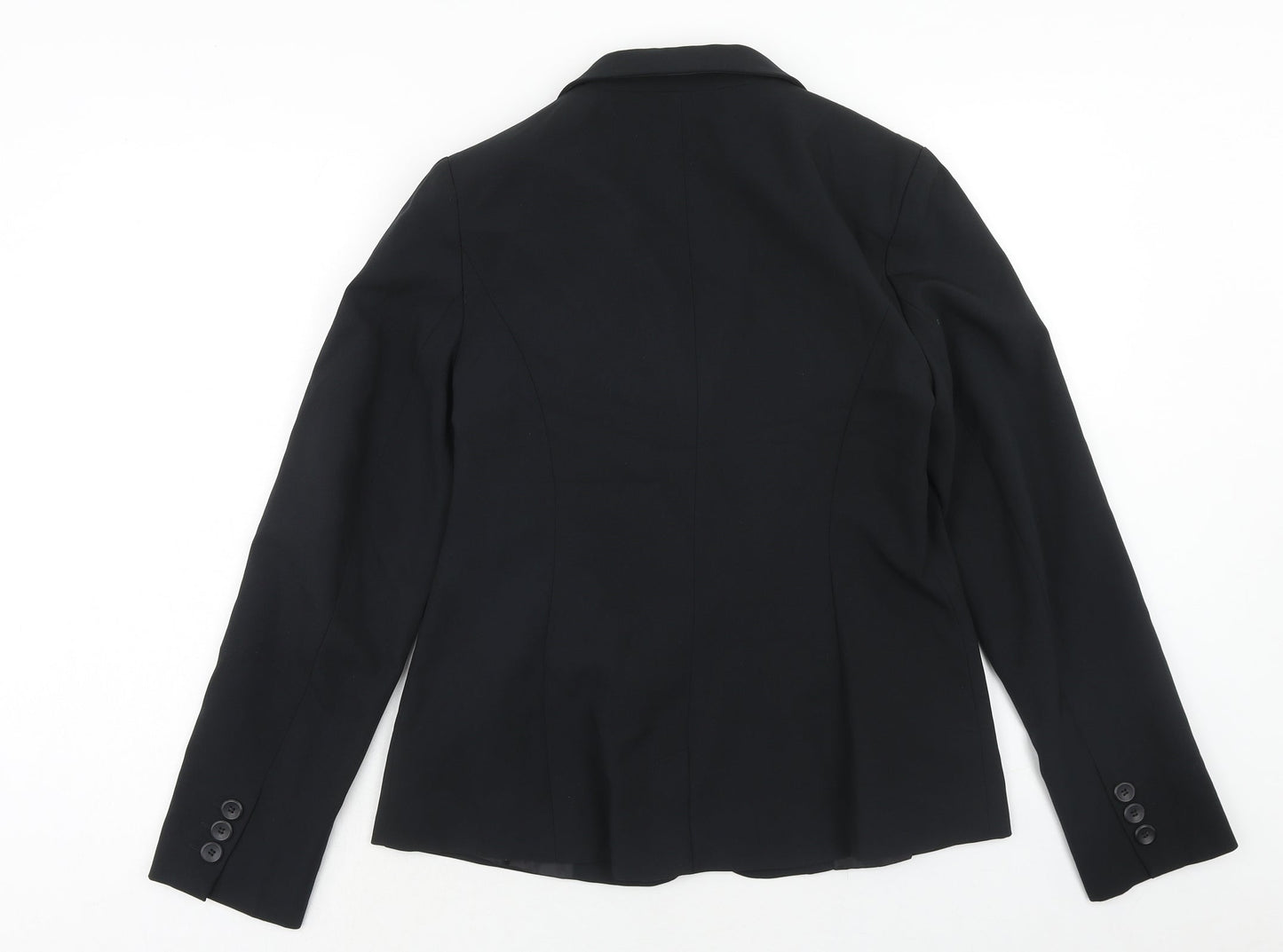 BHS Womens Black Polyester Jacket Suit Jacket Size 12