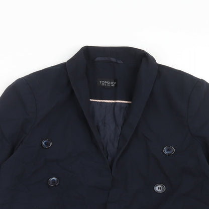 Topshop Womens Blue Jacket Blazer Size 8