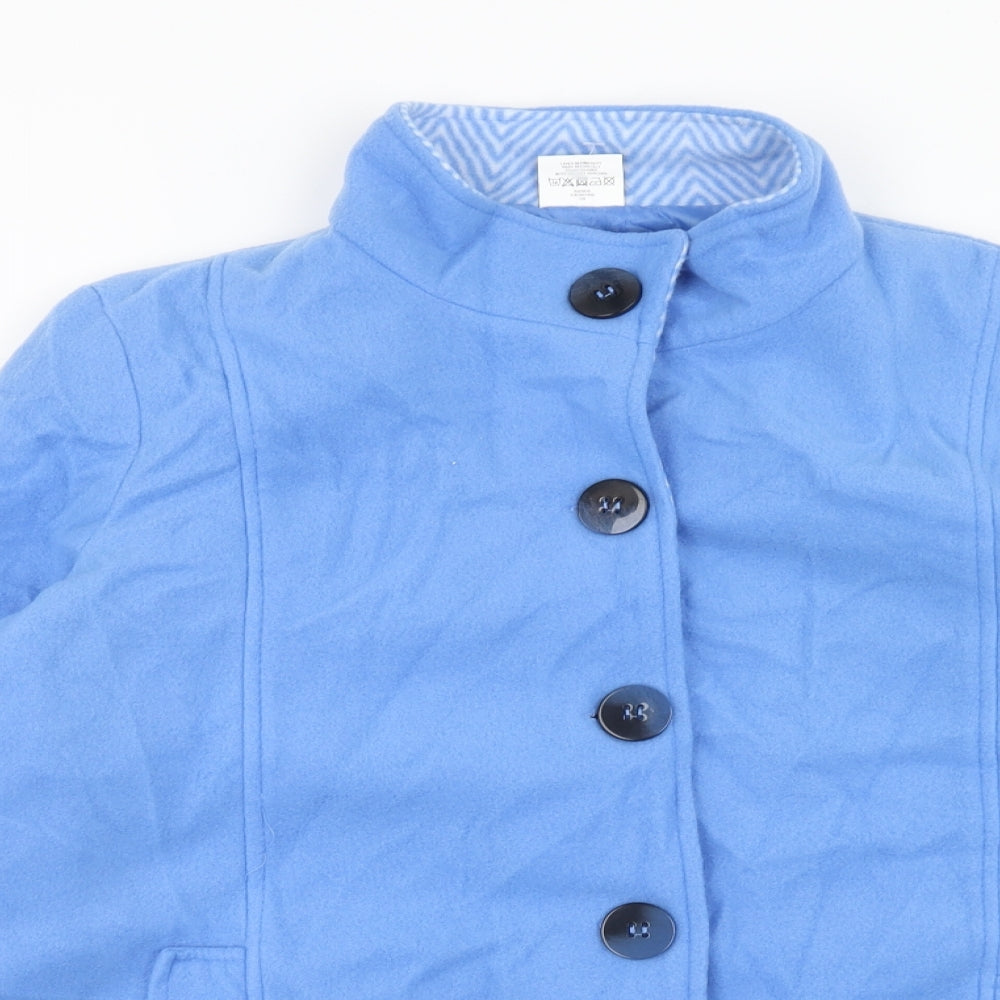 Anne De Lancay Womens Blue Jacket Size M Button