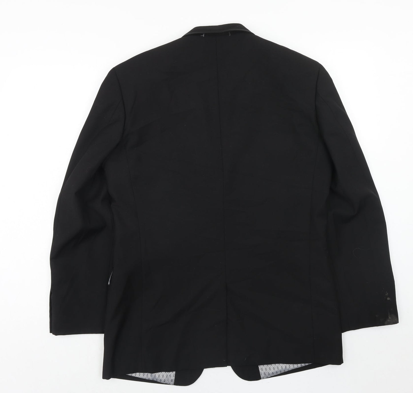 Skopes Mens Black Polyester Jacket Suit Jacket Size 38 Regular