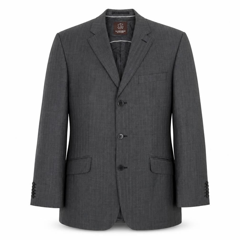 St george Mens Grey Wool Jacket Suit Jacket Size 40 Regular