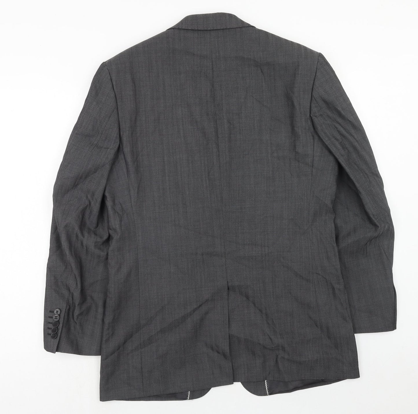 St george Mens Grey Wool Jacket Suit Jacket Size 40 Regular