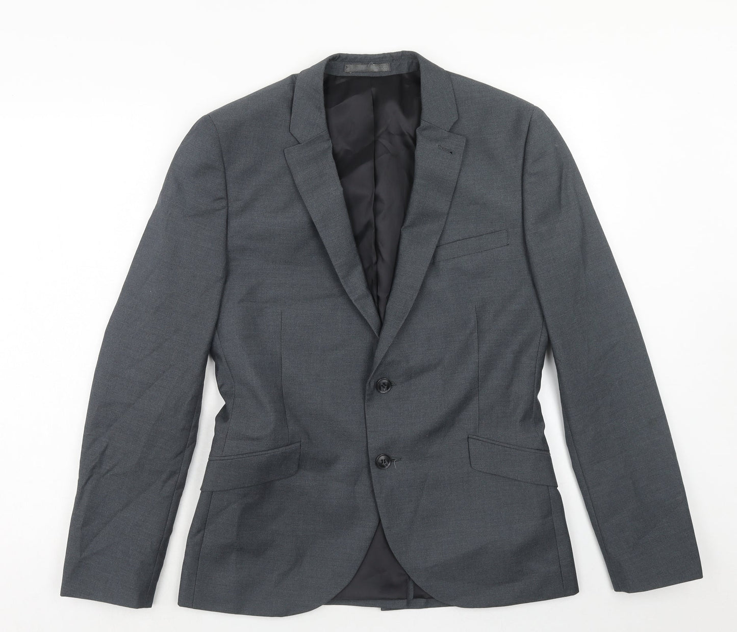 Cedar Wood State Mens Grey Polyester Jacket Suit Jacket Size 38 Regular