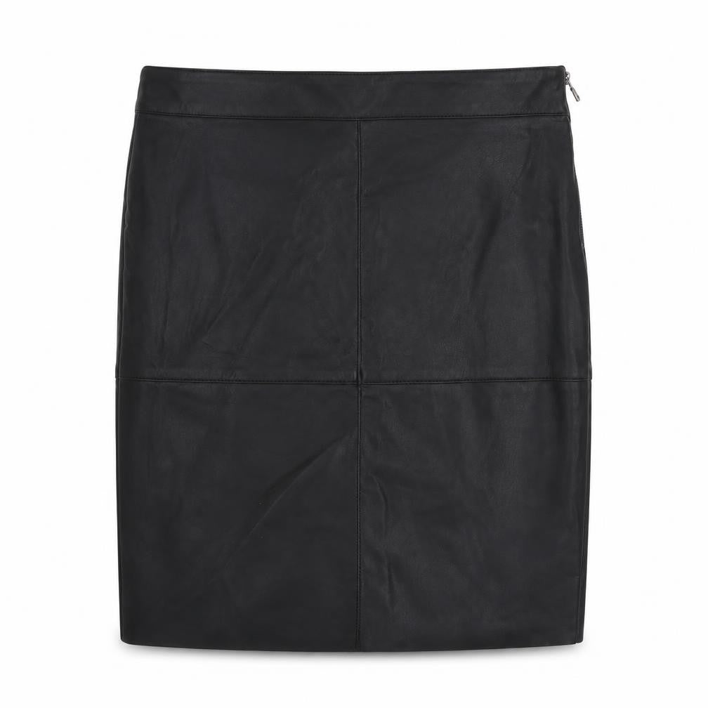 VERO MODA Womens Black Polyester Straight & Pencil Skirt Size S Zip