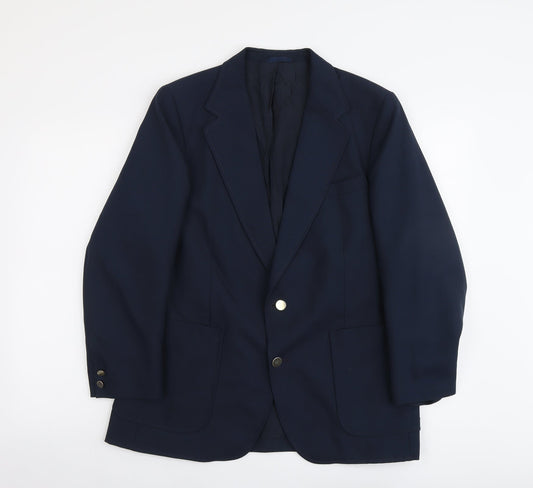Marks and Spencer Mens Blue Polyester Jacket Blazer Size L Regular