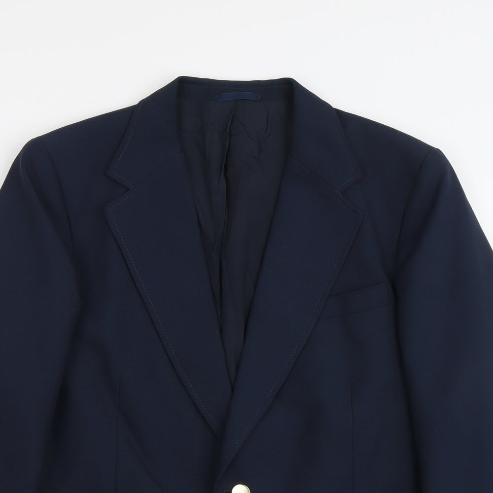 Marks and Spencer Mens Blue Polyester Jacket Blazer Size L Regular