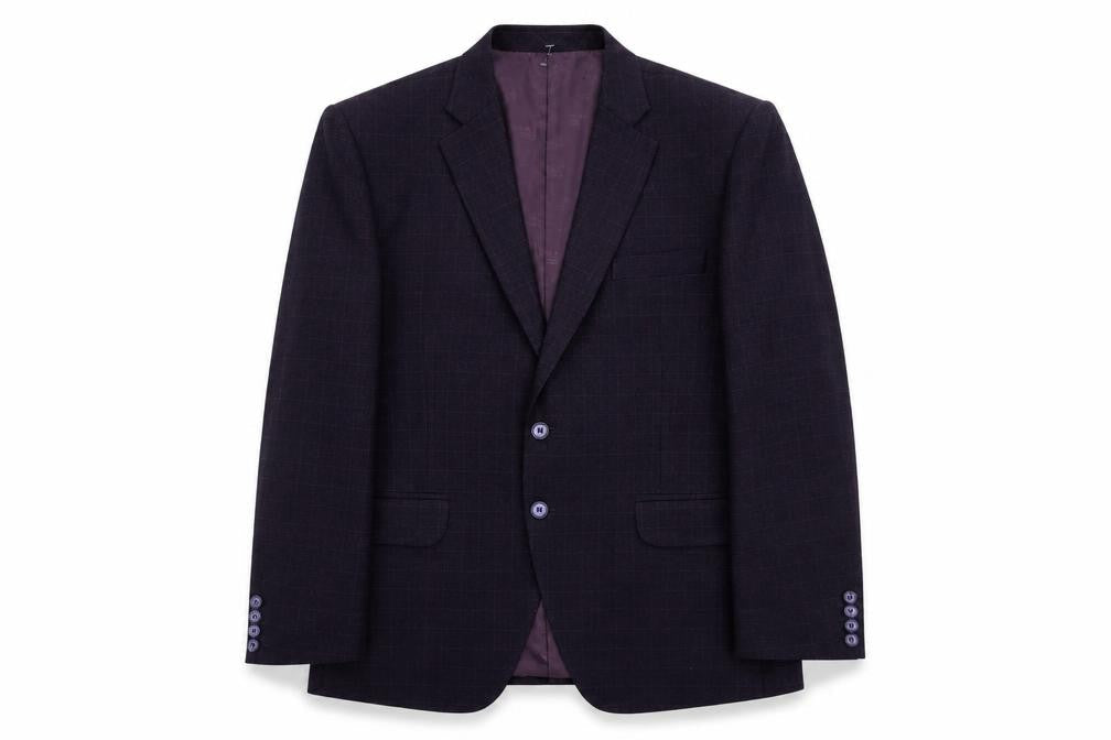 Lubini Mens Purple Polyester Jacket Suit Jacket Size L Regular