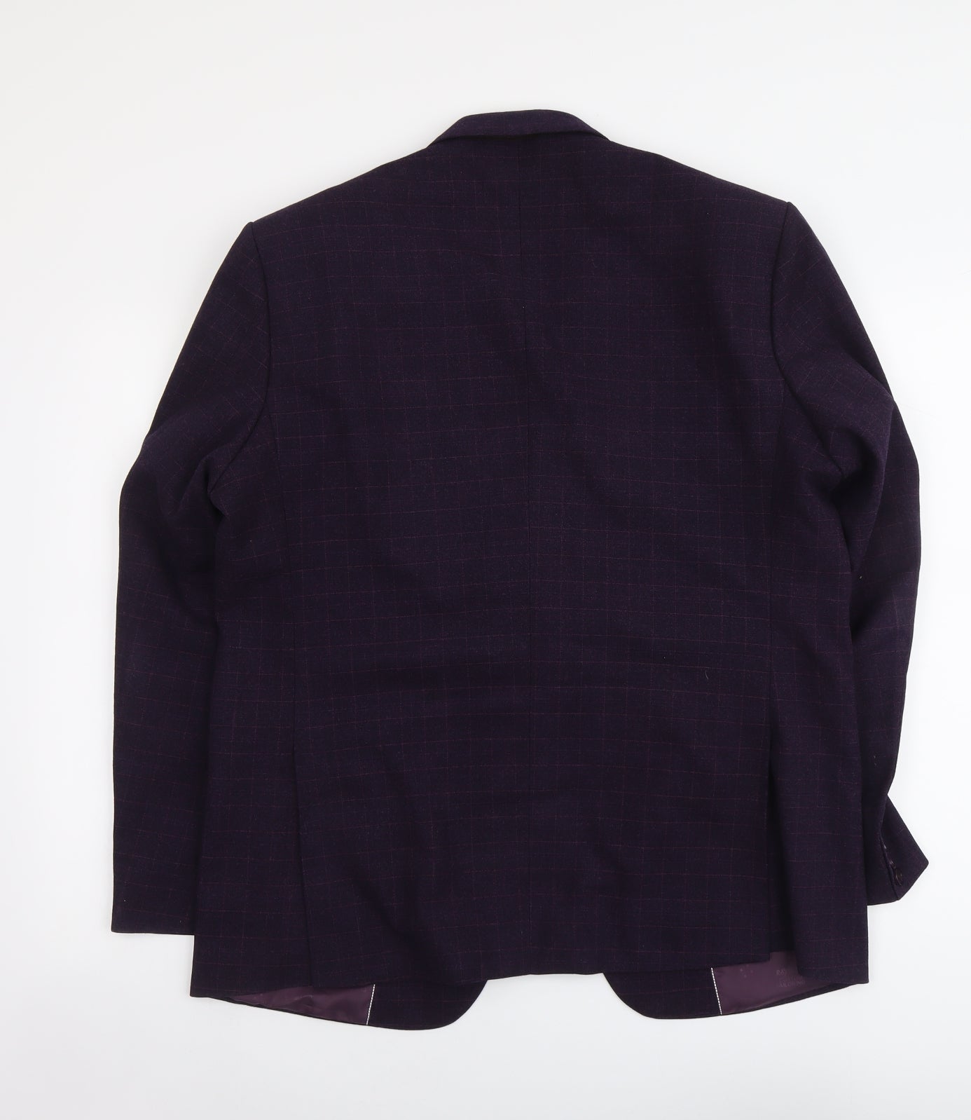 Lubini Mens Purple Polyester Jacket Suit Jacket Size L Regular