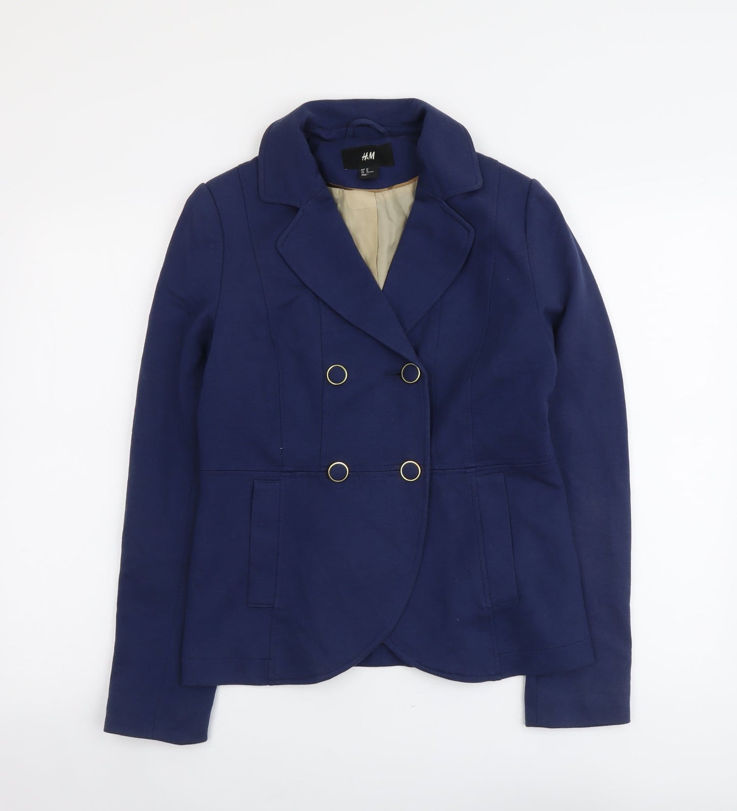 H&M Womens Blue Jacket Size 12 Button