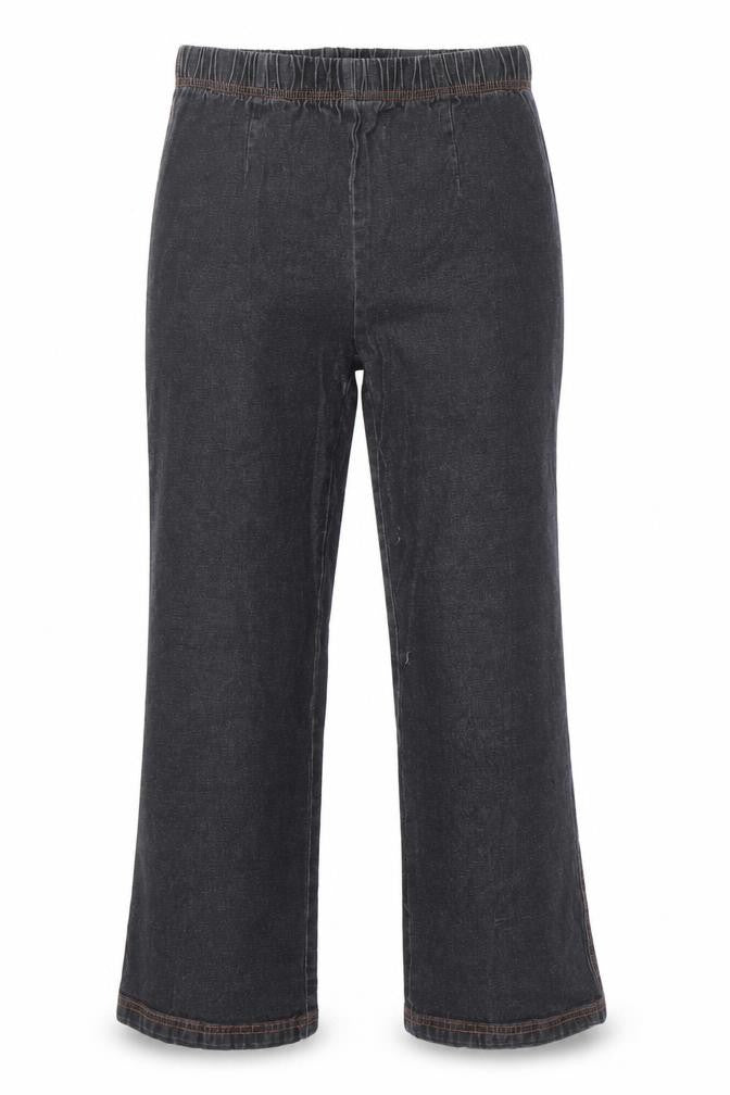 Damart Womens Black Cotton Bootcut Jeans Size 10 Regular