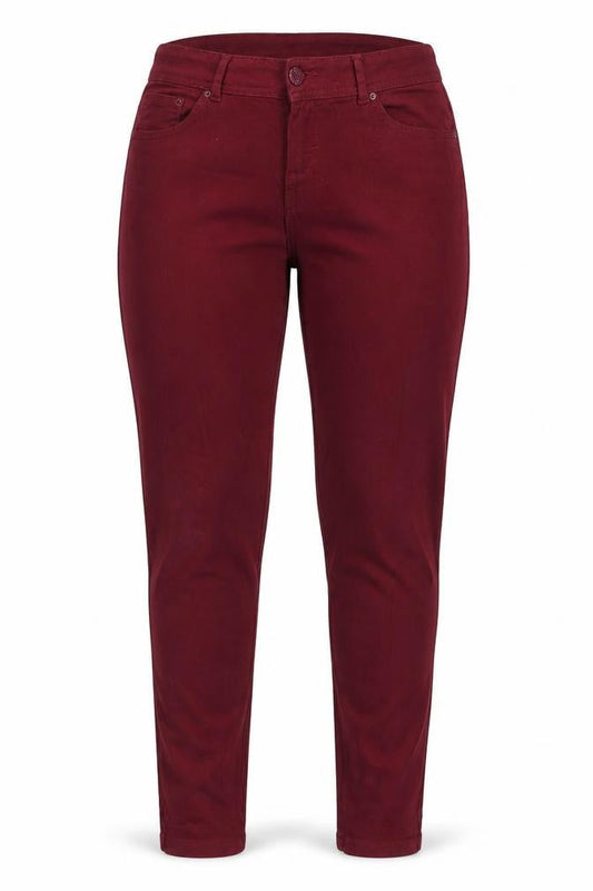 Yes Yes Womens Red Cotton Skinny Jeans Size 14 Slim Zip