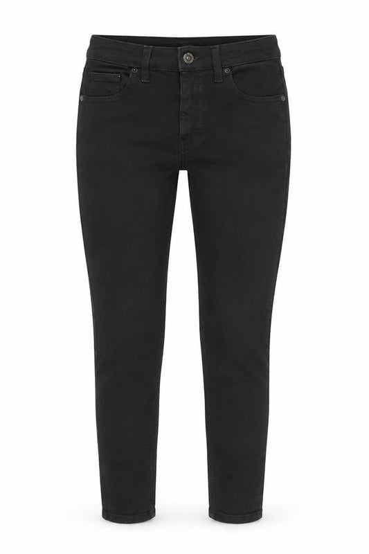 Topshop Womens Black Cotton Skinny Jeans Size 26 in Regular Zip