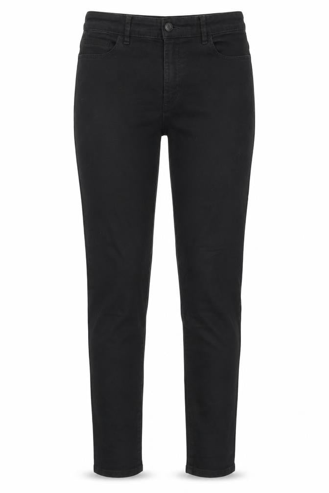 Marks & Spencer Womens Black Cotton Skinny Jeans Size 10 Regular Zip