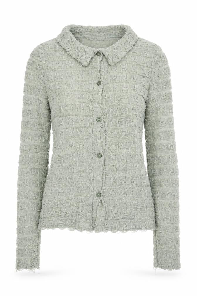 PRETTYLITTLETHING Womens Green Polyester Basic Button-Up Size 4 Collared